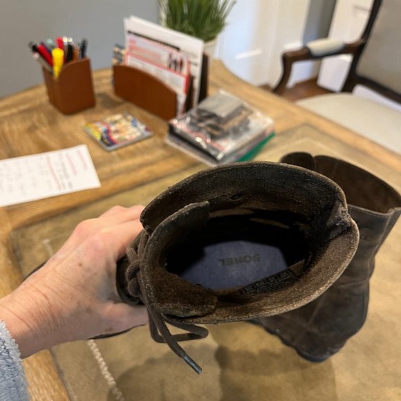 Sorel Women's Joan Of Artic Wedge Lace Up Color Grill Brown Size US 6.5 - Picture 6 of 7